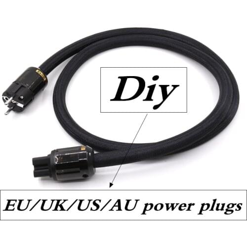 EU/US/AU/UK power plugs P-004E P-079E P-037 P-029 P-046 HIFI Audio Power Cable Cord for audiophile amplifier CD Player
