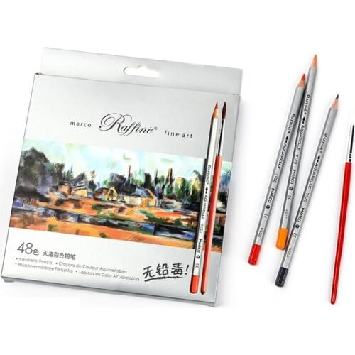 Marco 7120 24/36/48 Colors Set lapis de cor Colored Pencils Painting Lead Colour Pencil Set Raffine Fine Art Stationery Supplies