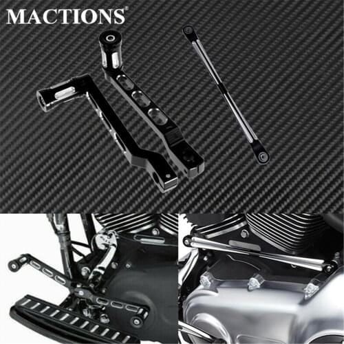 Motorcycle Heel Toe Shift Levers Shifter Pegs 330mm Gear Shift Linkage Lever Set For Harley Touring Softail Street Glide FLHR