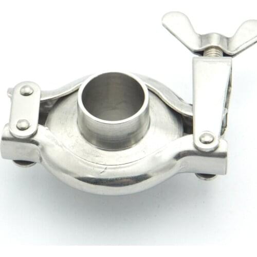 304SS Sanitary Pipe Fitting Set 12.7mm Pipe OD Sanitary 1/2" Tri Clamp Weld Ferrule + Tri Clamp + Silicon Gasket For Home Brew