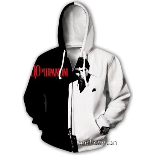 New Scarface Art Funny 3D Print Causal Clothing New Fashion Men/ Women Zipper Hoodies Plus size S-7XL harajuku man hoodies