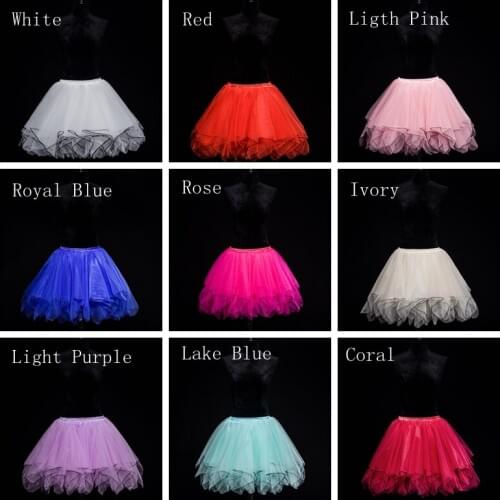 New Short Tulle Petticoat Mosaic Skirt Crinoline Wedding Bridal Multicolor Petticoat Dress Cupcake Dress Underskirt Tutu