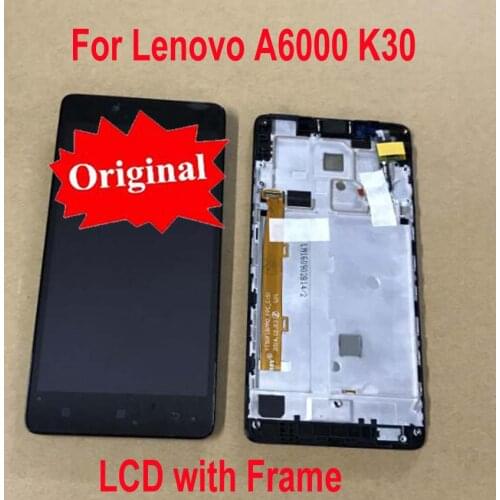 Original Best Working Sensor LCD Display Touch Panel Screen Digitizer Assembly + Frame For Lenovo A6000 K3 Lemon K30-T K30-W K30