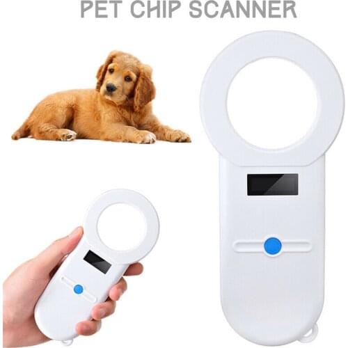 OLED Display Pet Scanner ISO11784/5 Animal Pet ID Reader Chip Transponder USB RFID Handheld Microchip Scanner for Dog Cats Horse