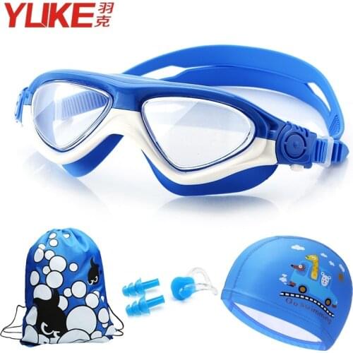 Transparent Adjustable Children Kids Waterproof Silicone Anti Fog UV Shield Swimming Glasses Goggles Eyewear Eyeglasses