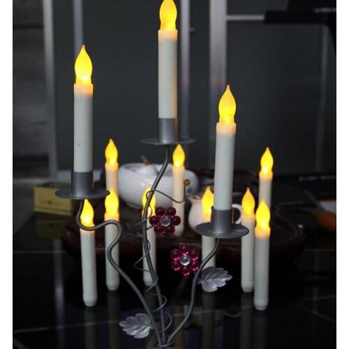 Dance LED Electric Long Candle Light Flameless Candles Battery Operated Tealights Christmas Wedding Party Decor warm white gift