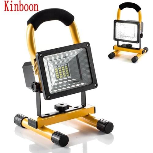 New Rechargeable LED Floodlight Portable Spotlight Movable Outdoor Camping Light 24led with 3*18650 Batteries Power+AC Charger