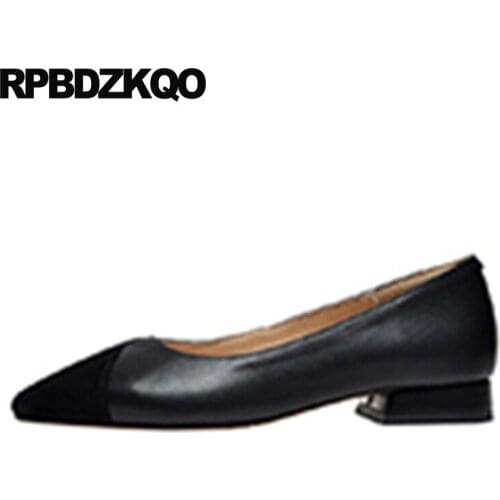 Large size genuine leather pointed toe suede 13 12 44 slip on flats black designer shoes women luxury 2019 china spring autumn