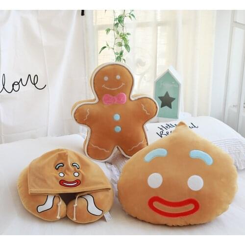 1PC 45/60cm Cute Gingerbread Man Plush Toy Baby Appease Doll Biscuits Man Pillow Soft Cushion Home Decor Doll for Children Gift
