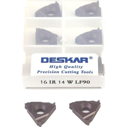10pcs Threading Inserts 16ER 16IR 11W LF90 16ER 16IR 14W LF90 CNC Lathe Turning Tool Cermet Insert,Thread Turning Tool For Steel