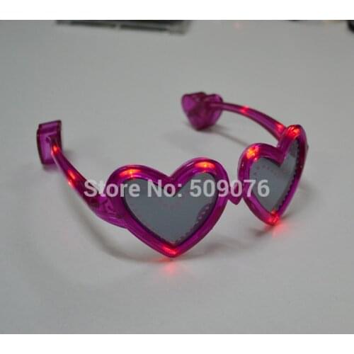 1200pcs/lot Glow party heart glasses new fashion flash LED glasses glowing classic toys decorative party mask