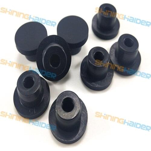 30PCS diameter 22mm insert depth 10mm black and white silicone plug with hole waterproof plug tube plug silicone stopper