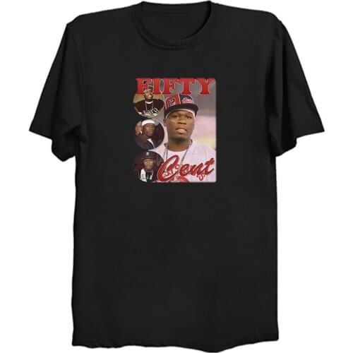 50 Cent Shirt Funny Unisex Graphic Fashion New Cotton Short Sleeve T Shirts O-Neck Harajuku T-shirt Mens Shirt Streetwear Men