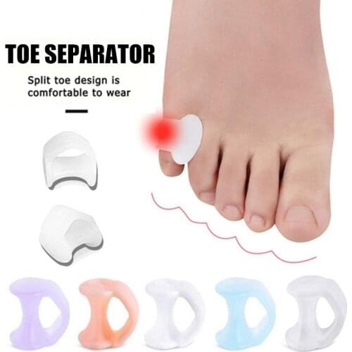 8 Styles Silicone 2pcs Household Hiking Outdoor Comfortable Soft Blue Toe Separator
