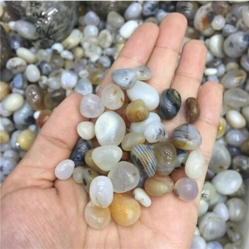 100g natural seaweed agate tumbled stones and minerals play rock healing crystals for aquarium decoration & garden decoration