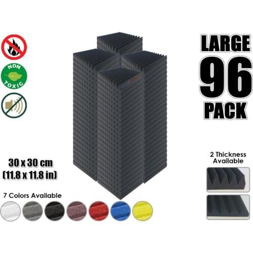 Arrowzoom Multi-Wedge 12T Acoustic Studio Foam Tile Sound Absorption Panel 30 x 30 cm (11.8 x 11.8 inches) KK1167