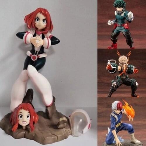 Anime My Hero Academia OCHACO URARAKA Bakugo Katsuki Todoroki Shoto Midoriya Izuku 1/8 Scale PVC Action Figure change face Model