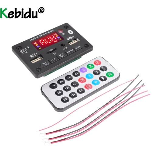 Bluetooth Big Color Screen Car Audio USB TF FM Radio Module Wireless 5V 12V MP3 WMA Decoder Board MP3 Player with Remote Control