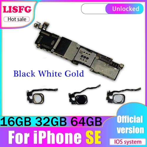 16gb / 32gb / 64gb Used unlocked Logic board for iphone SE Motherboard with / without touch id