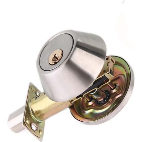 Home Door Locking Security Single Cylinder Deadbolt Lock Silver Tone