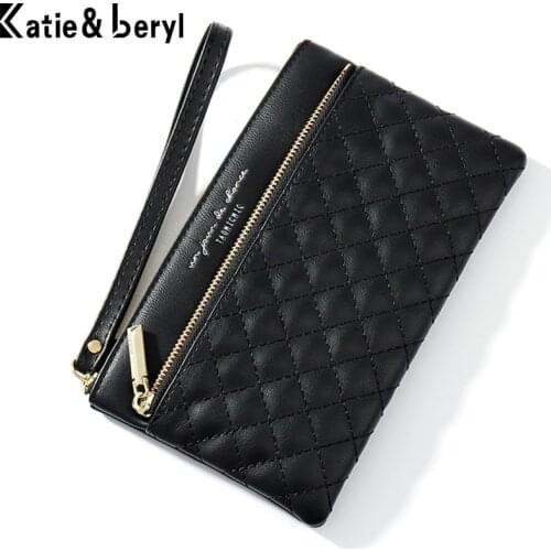 Brand Wristband Clutch Wallet Women Card Holder Cell Phone Coin Pocket Female Purse Fashion Long Wallets Carteira High Quality