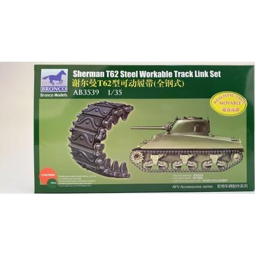 BRONCO AB3539 1/35 Sherman T62 Steel Workable Trsck Link Set