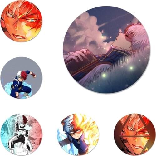 58mm My Boku No Hero Academia Todoroki Shouto Badge Brooch Pin Accessories For Clothes Backpack Decoration gift