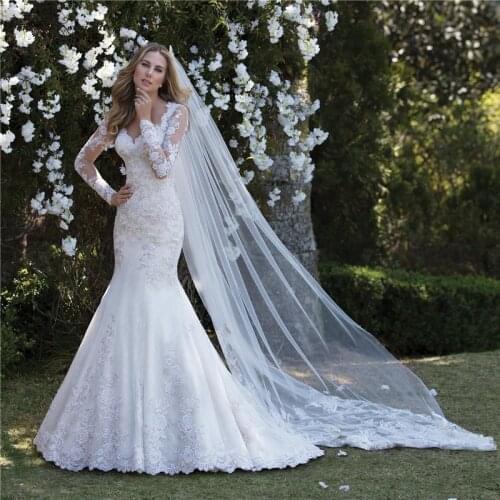 Century socialite V-neck Wedding Dresses