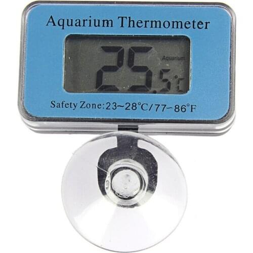 Digital Aquarium Thermometer Home Waterproof Submersible Temperature Meter with Suction Cup Aquatic Pet Supplies