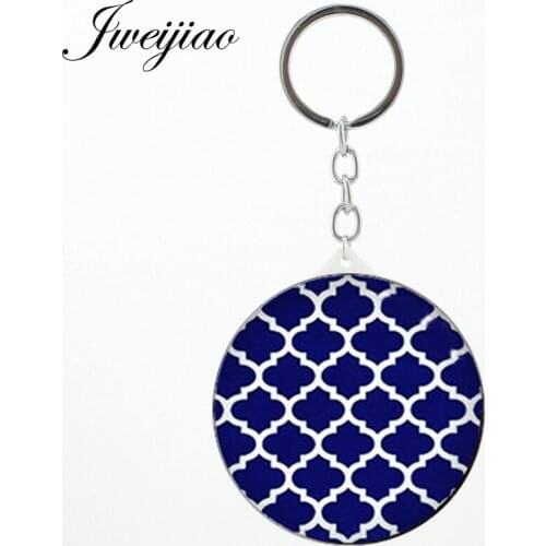 JWEIJIAO flowers Decorative pattern Beauty Health Compact mirror keychains Chinese handmade Round Makeup mirrors N621