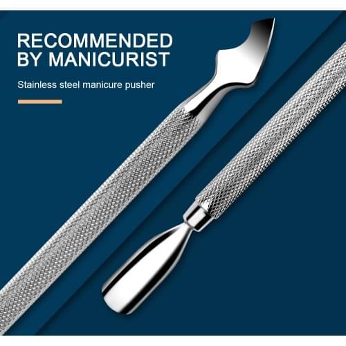BNG TA54 Double-ended Stainless Steel Cuticle Pusher Dead Skin Push Remover Pedicure Manicure Nail Art Cleaner Care Tool Gift