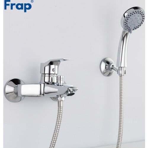 Frap New Arrival Contemporary Style 1 Set Single Handle Solid Brass Bathroom Faucet Shower Tap Cold and Hot Water Mixer F3063