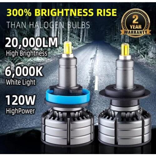 H11 LED H7 LED 20000LM H8 HB3 9005 HB4 H1 Car Led Headlights Bulbs 9012 HIR2