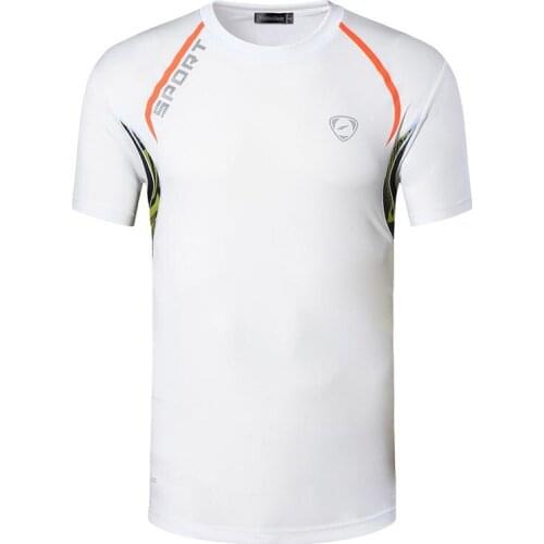 Jeansian Sport Tee Shirt Tshirt T-shirt Running Gym Fitness Workout Football Short Sleeve Dry Fit LSL137 White