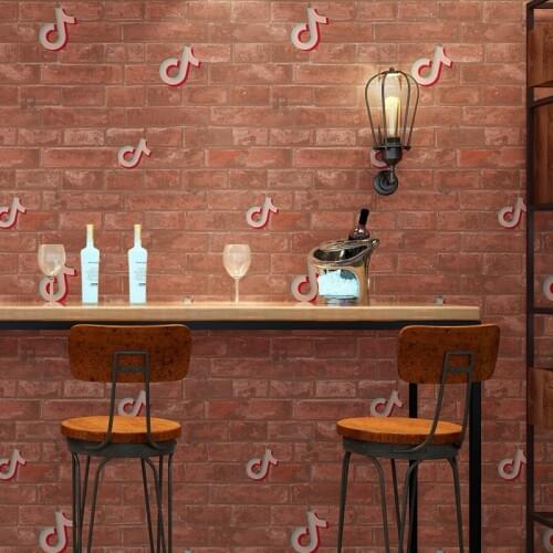 Brick D 3 Wall Paper Roll Grey Vintage Non Woven Music Note Wallpapers Retro Wallpaper For Walls Vintage Papel De Parede Tijolo