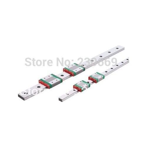 CNC miniature linear rail MGW12 - L390mm rail with MGW12 flanged widen linear block carriage