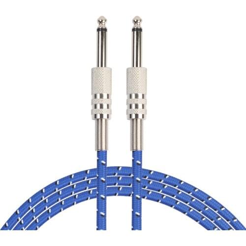 Jack 6.35 mm Mono Cable Gold Plated Male to Male Instrument Cable Cord 1/4 Inch for Bass Guitar Keyboard Speaker