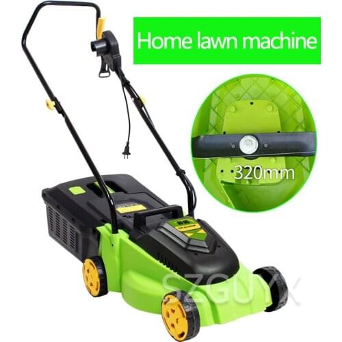 220V/1600W High-power commercial electric lawn mower lawn machine Small lawn mower Multi-function hand-push weeder