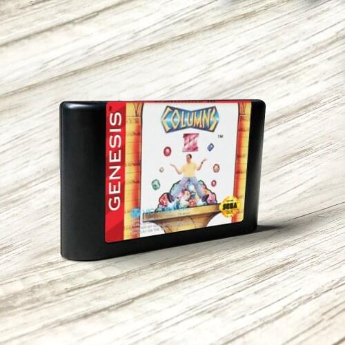 Columns III Revenge of Columns - USA Label Flashkit MD Electroless Gold PCB Card for Sega Genesis Megadrive Video Game Console