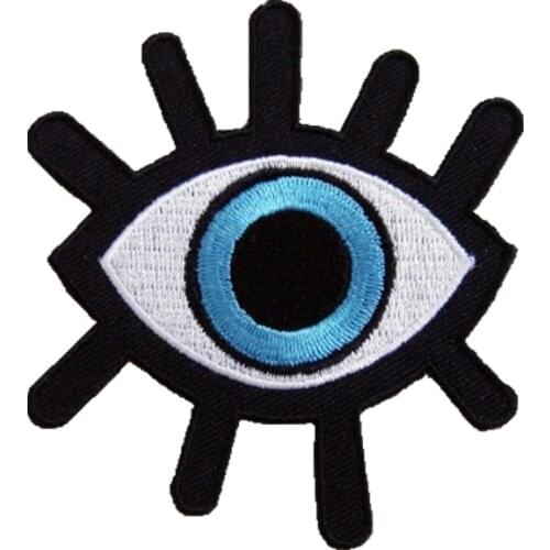 Eye Embroidery Patch High Quality Iron on Sewing DIY for Clothing Appliques Vests Jackets T-Shirts Accessories Fashion Badges
