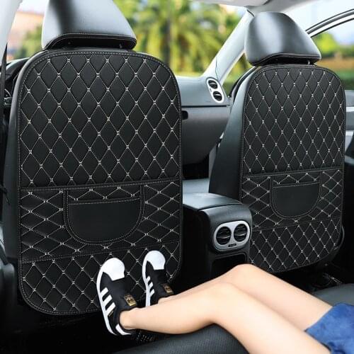 MOQIU New PU protective bag for car seat, leather bag for car seat storage, anti-kick, protective cover