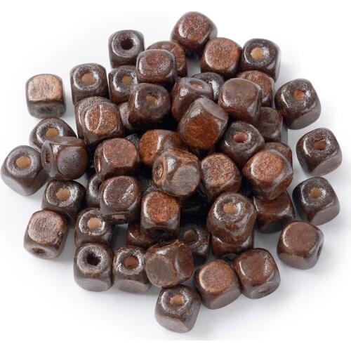 About 200pcs/Bag Dyed Cube Wood Beads Nice for Childrens Day Necklace bracelet DIY Making,10x10x10mm,Hole: 3.5mm