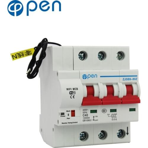 OPEN 3P 16A wifi Remote control Circuit breaker/ Smart Switch/ overload/short circuit protection for Smart Home