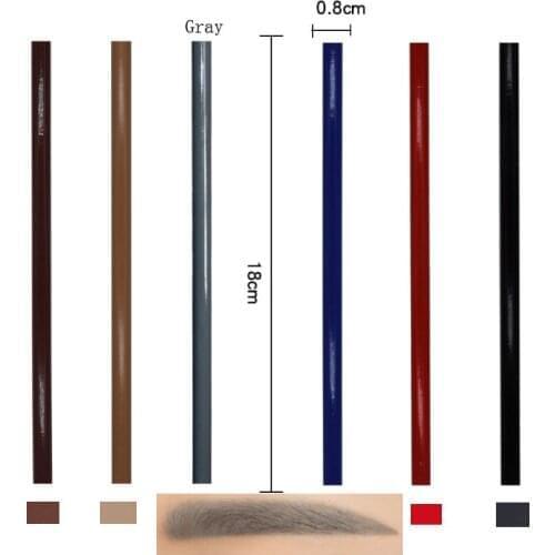 Permanent Eyebrow Marker Pencils 6 Colors For Permanent Makeup Eyebrow Eyebrow Pencil Brown Black Grey Beige Red Cosmetics