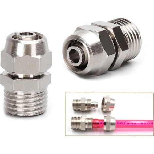 Pneumatic Fittings Air Fitting PC 4-M5 4 6 8 10 12 14 16mm Thread 1/8" 1/4" 3/8" 1/2"BSP Quick Connector For hose Tube Connector