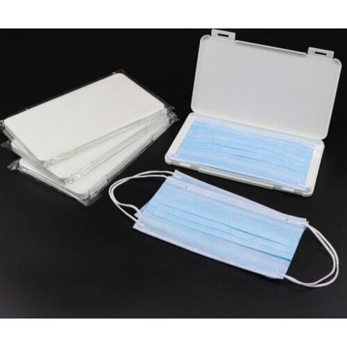 Portable Dustproof Storage Box White Plastic Recycling Container Case SN3082