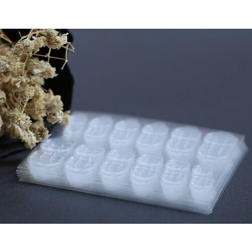 Transparent double-sided nail sticker Easy to tear Jelly nail stickers Environmental health false nails glue 10pcs