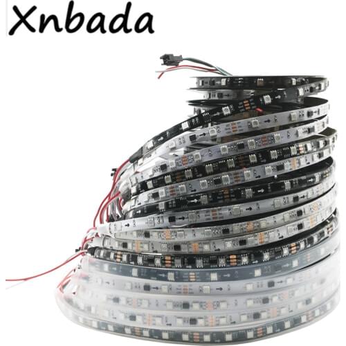 1m 2m 3m 4m 5m WS2811 5050SMD RGB Led Strip Addressable Waterproof 30/48/60Leds/M Led Pixels External 1 Ic Control 3 Leds DC12V