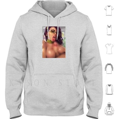 Boob Job Hoodie long sleeve Cotton Girls Female Glasses Blow Head Job Sucking Dick Cock Sex Oral Explicit 18