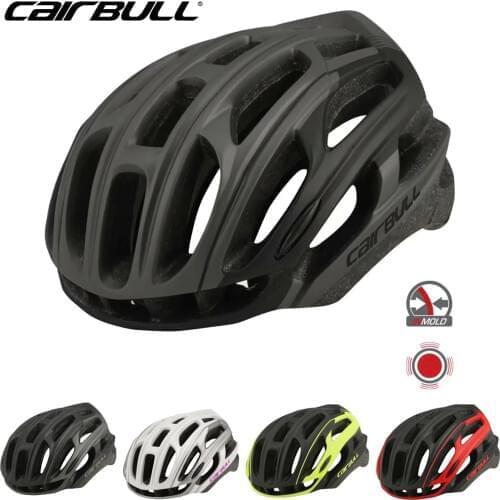 CAIRBULL Ultralight Bicycle Cycling helmet Cascos with Tail Light Integrally-molded Riding Helmet for mtb Bike Racing Helmet